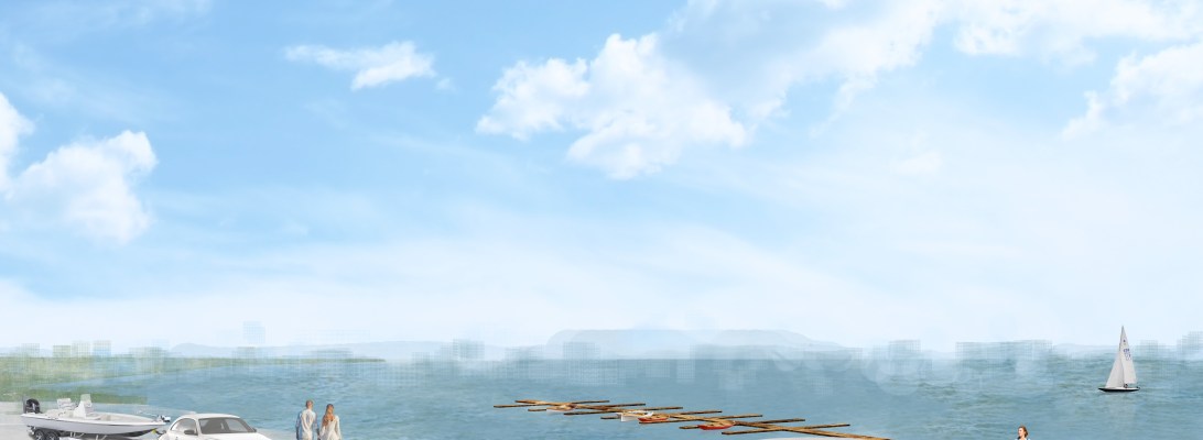 Jezioro koło Konina. Wizualizacja projektu zagospodarowania